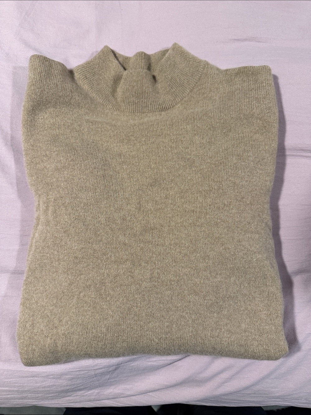 Cashmere Turtleneck Sweater - Soft Beige